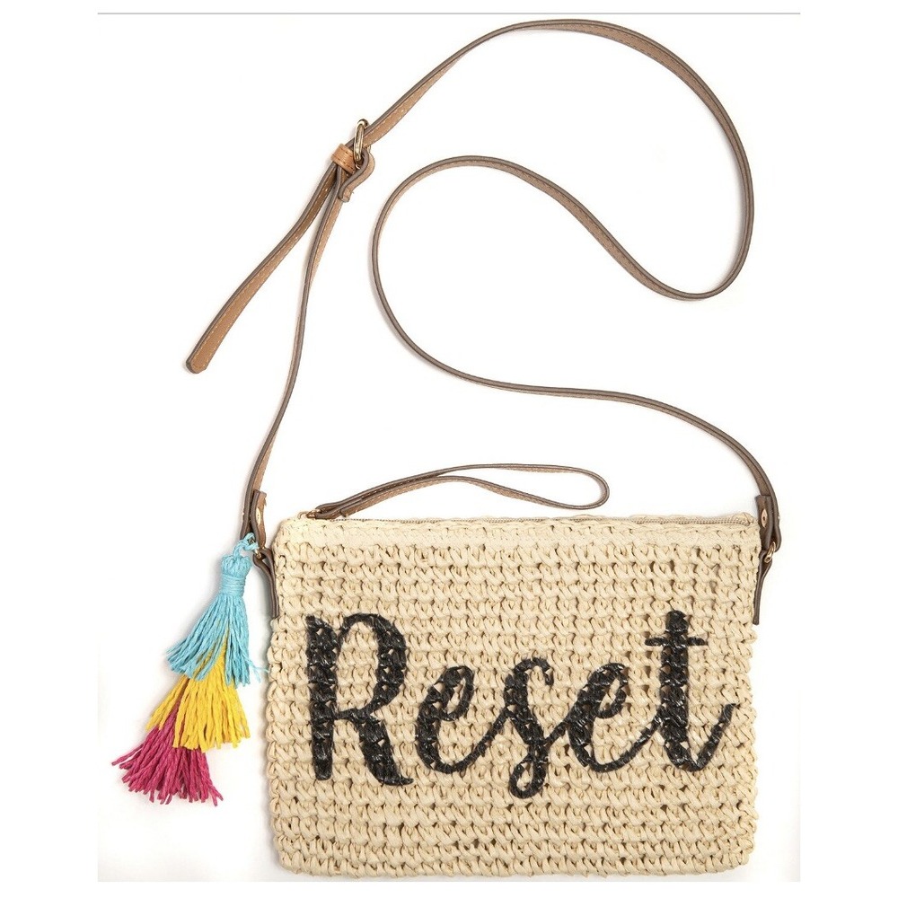 I.n.c. Tropical Straw Crossbody Purse bag NWT/NEW B000068